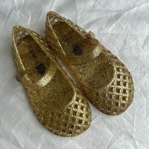 Old Navy Toddler Girl’s Gold Sparkle Jellies Size 8